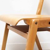Woodwest chair all stackable light oak