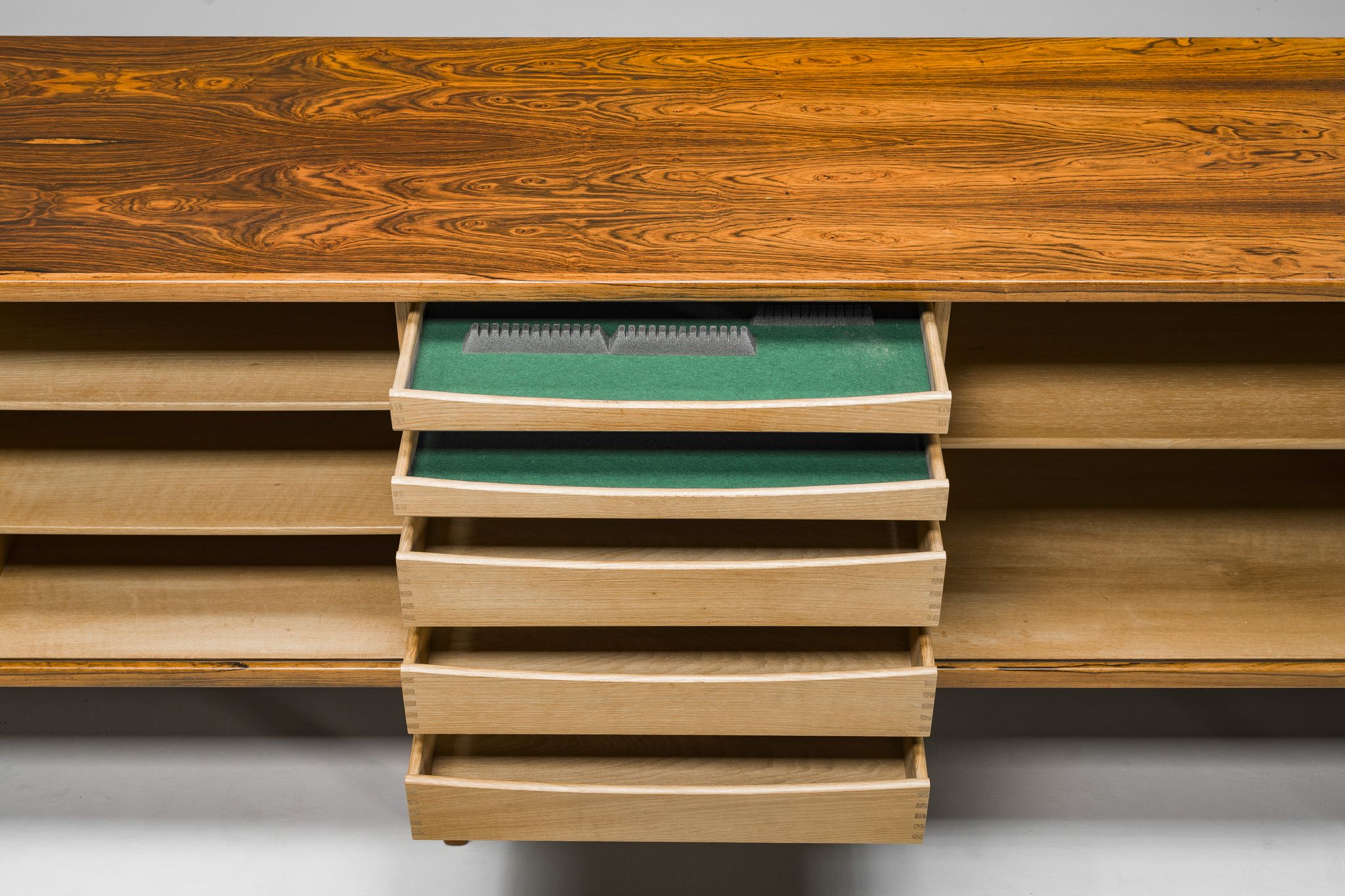 Large Rosewood Sideboard by Henning Kjaernulf for Bruno Hansen, 1950s
