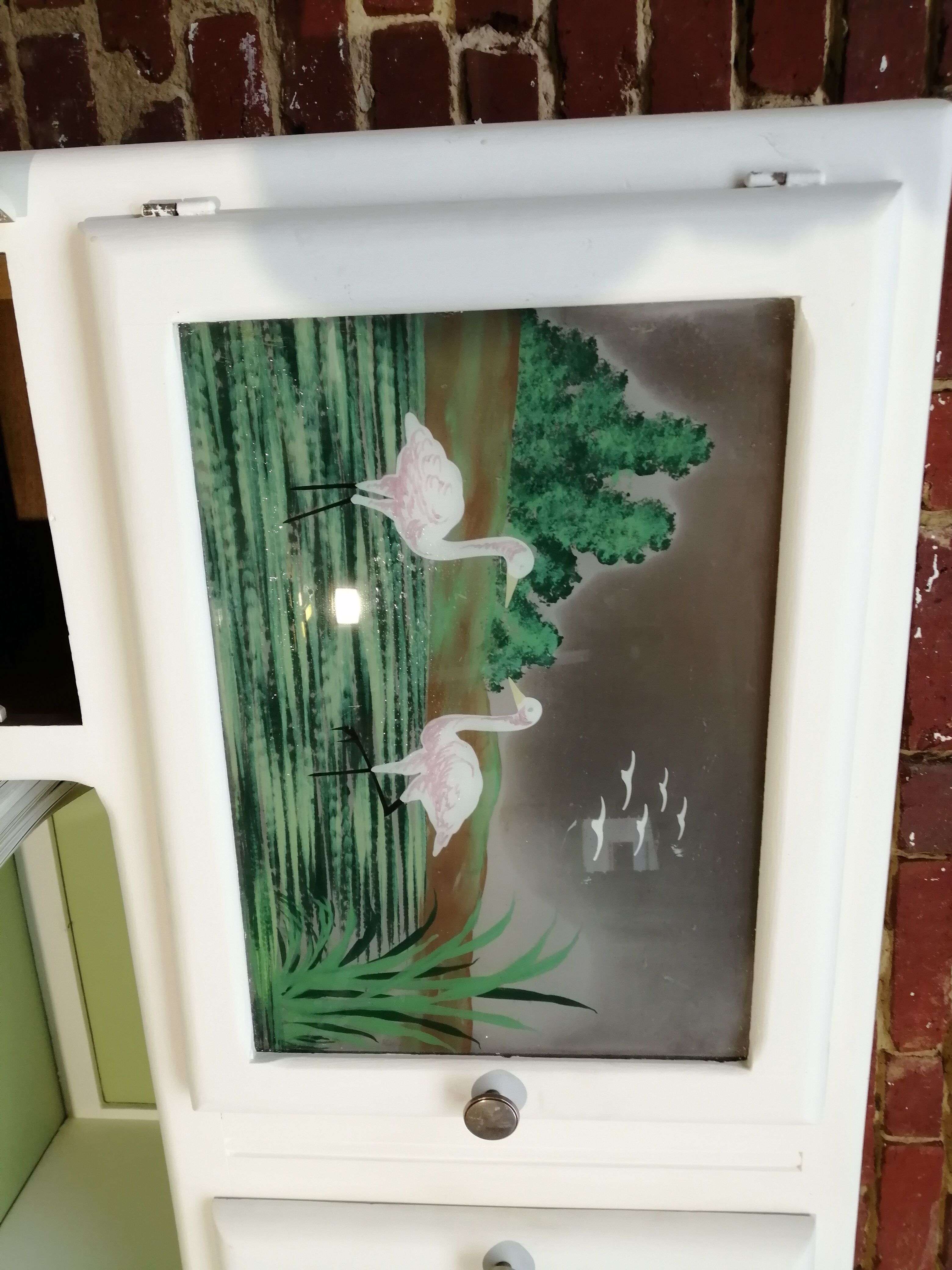 Buffet mado 50s white and brushed oak