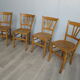 lot de 4 chaises bistrots bois clair années 60