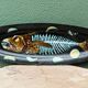 Fish dish, 1950s, in Vallauris ceramic, signed Humblot