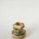 Vide-poche en onyx, forme ronde, vert, design, 1970 - 10 x 10 cm