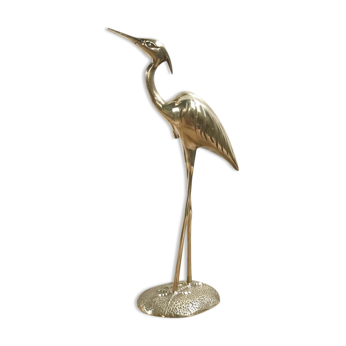 Golden brass heron