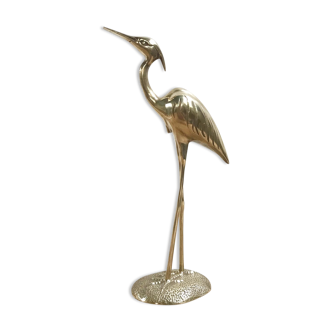 Heron en laiton doré