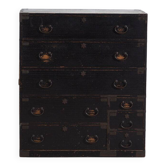 Commode japonaise ancienne Isho-Dansu en paulownia – période Meiji / Taishō – vers 1890-1920