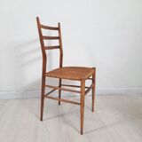 1950s vintage chair, hand-woven chiavarina