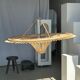 Suspension rattan saucer iron frame D:120 H:60
