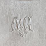 Set of 12 embroidered initial napkins - AG