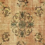 One-of-a-kind turkish handwoven vintage rug - rustic vintage charm 291x 177 cm