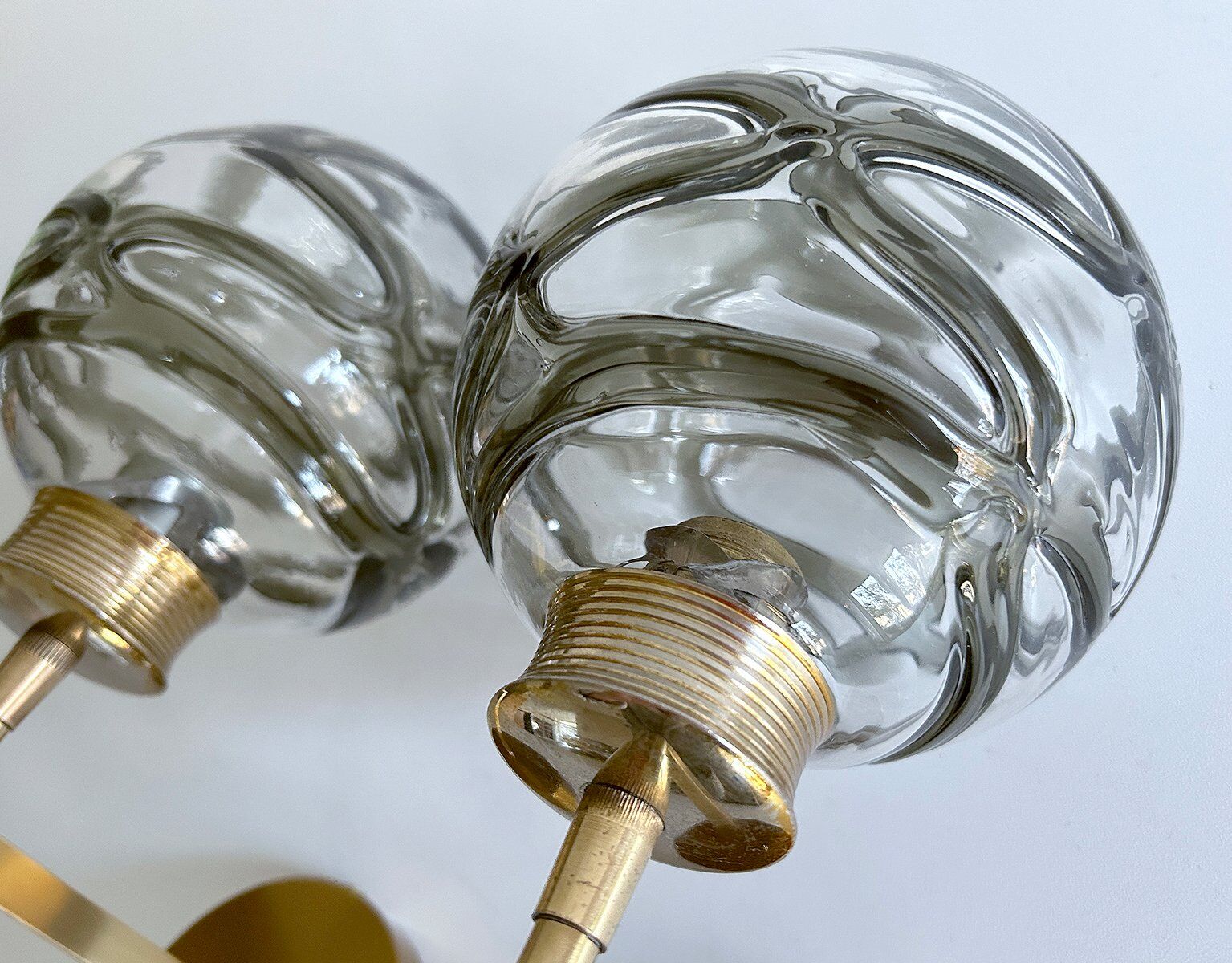 Paire de appliques en verre de Murano vintage