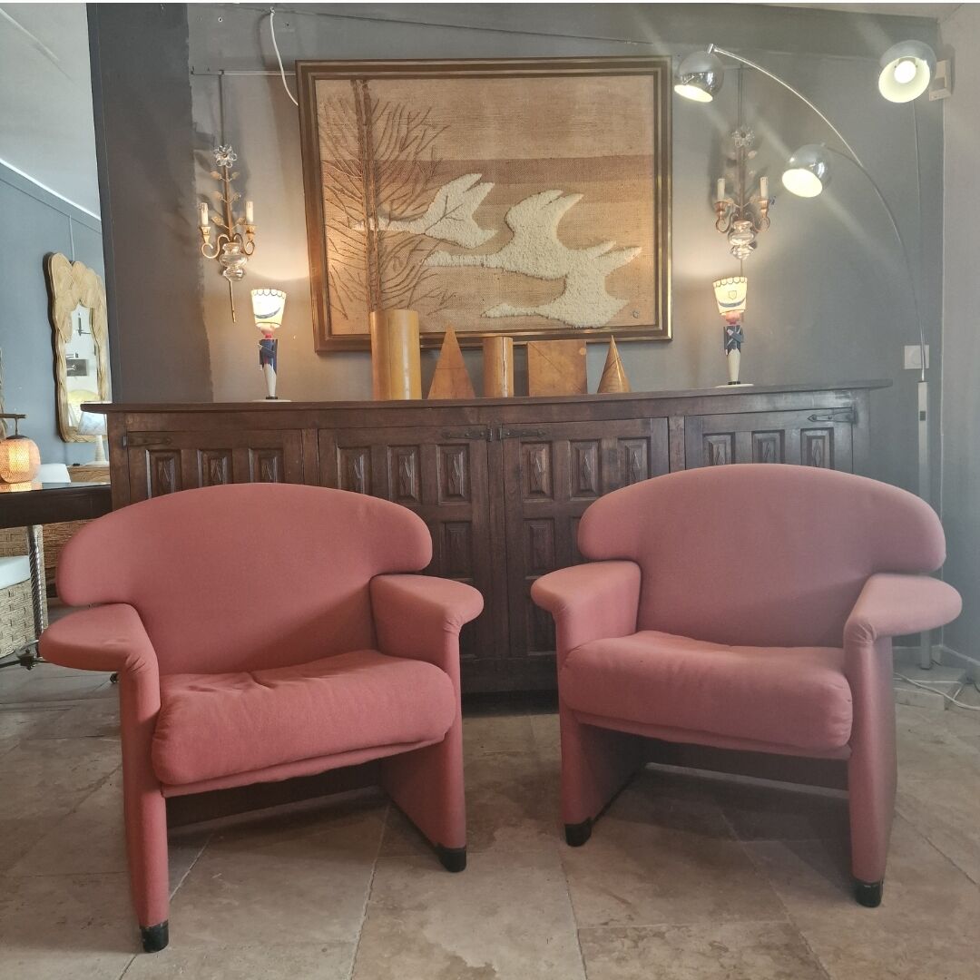 Pair of vintage Ronda armchairs by Afra and Tobia Scarpa