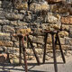 2 Brutalist "Marbella" bar stools, Confonorm Spain, 1960s