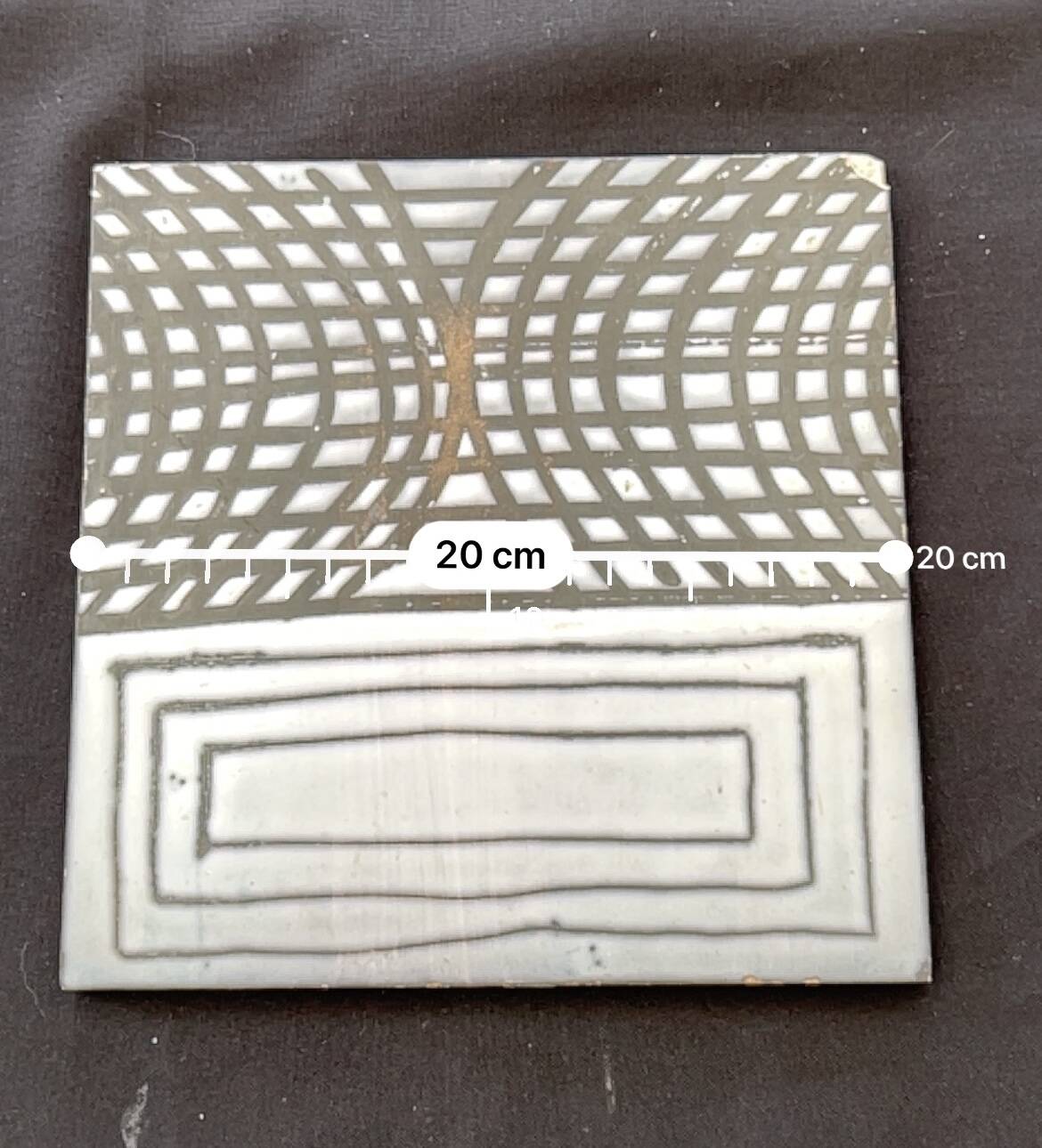 2 Roger Capron tiles – Geometric vintage ceramic