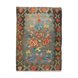 Anatolian handmade kilim rug 242 cm x 178 cm