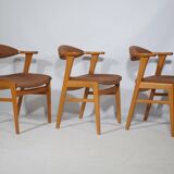 Danish Design Chairs 49B by ERIK KIRKEGAARD Oak 1960s