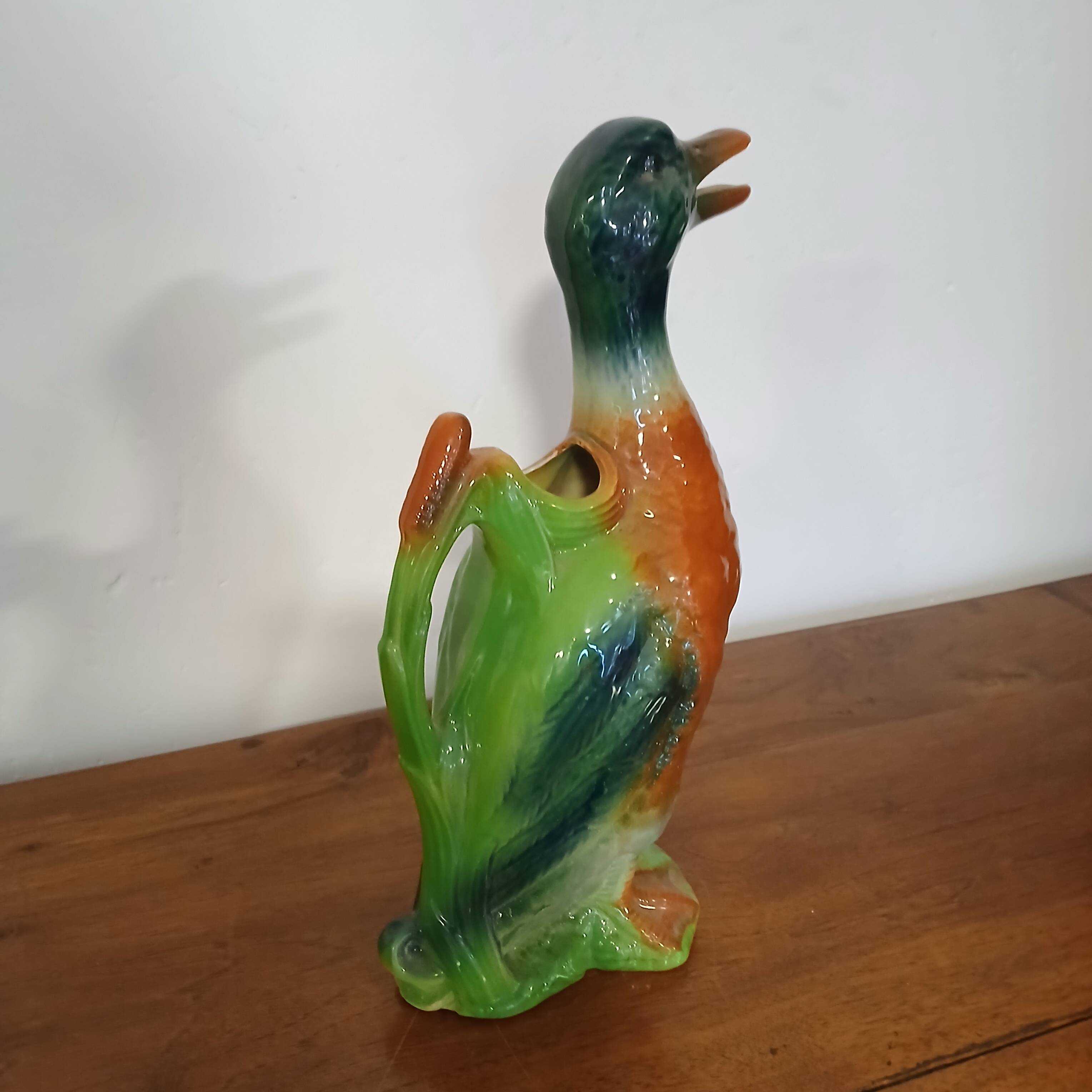 pichet canard en barbotine