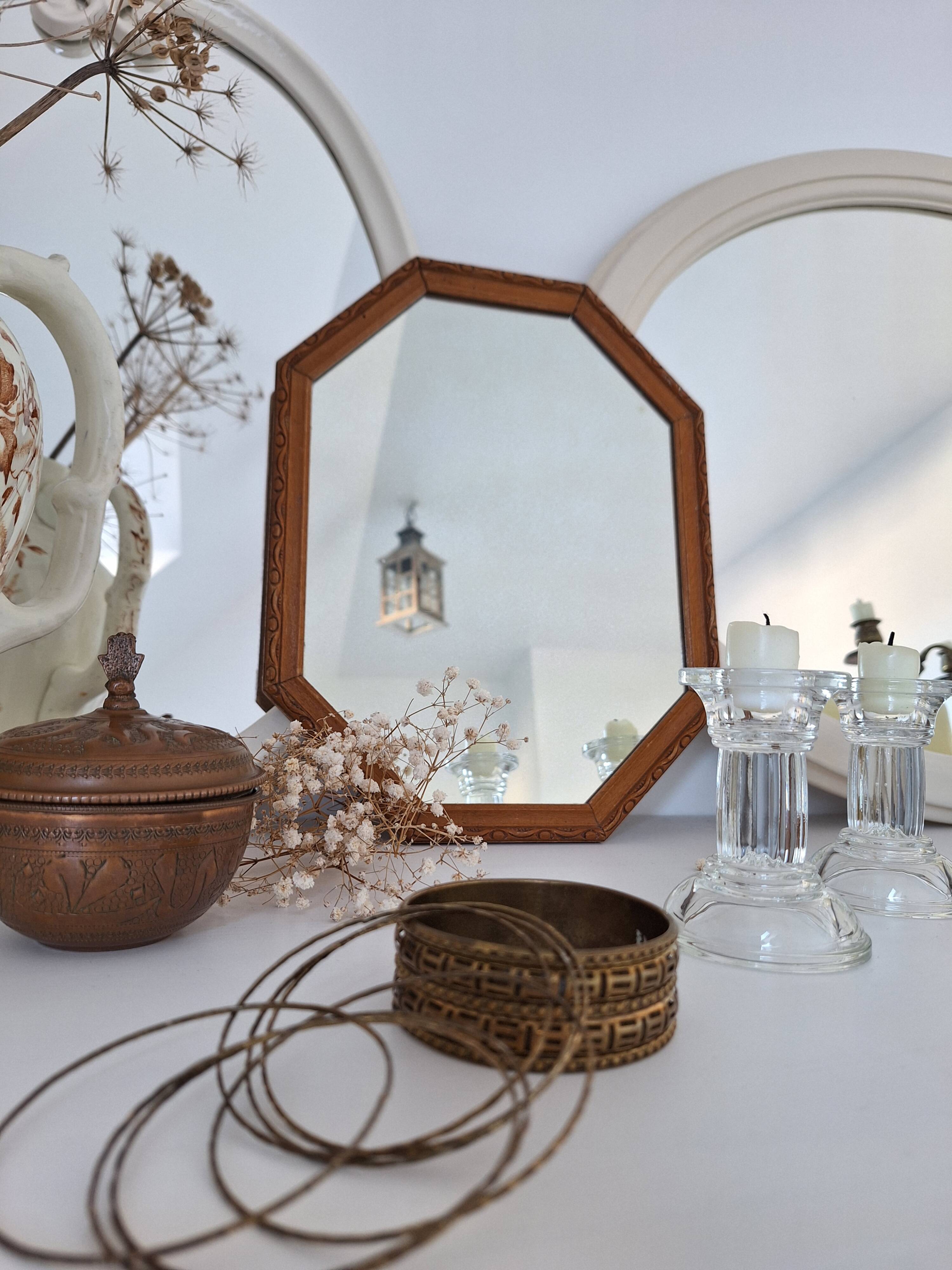 Vintage octagon mirror