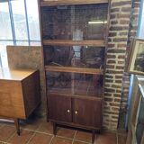 Vitrine vintage en teck des années 60