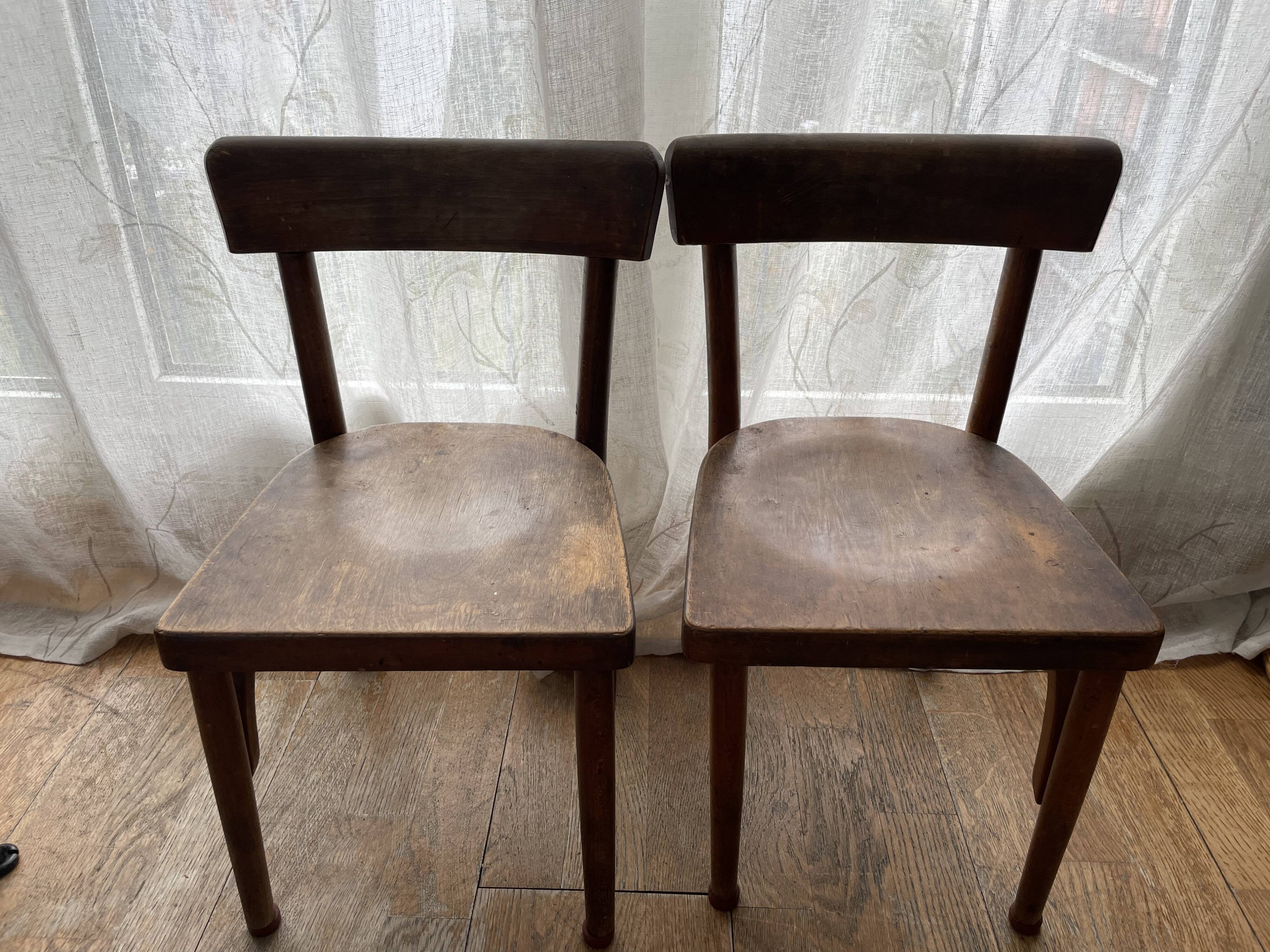 Duo of children's bistro chairs