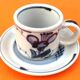 4 Cups / Saucers for coffee Glazed ceramic