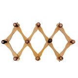Vintage wooden accordion coat rack