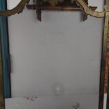 Pare-Feu Ancien en Laiton, Style Louis XV, L 83 cm / H 55 cm