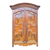 Large gendarme hat cabinet in walnut from the louis period