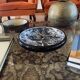 Alvino Bagni, black marbled ceramic centerpiece / vide poche, ca. 1970