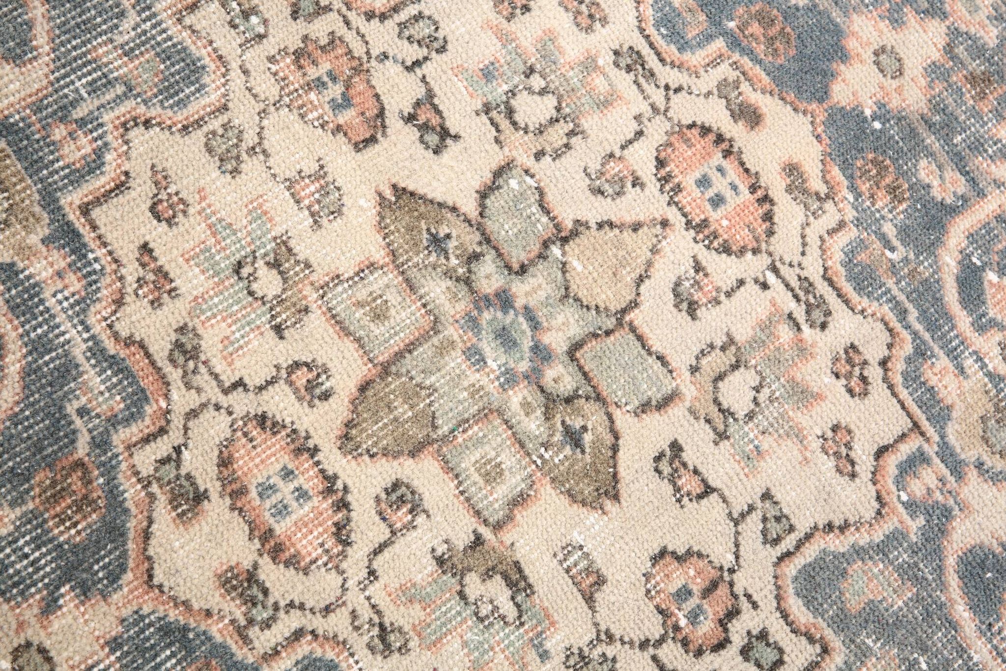 3x10 Rug For Hallway Pale Red Oriental Vintage Runner Rug 91x315Cm