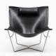 Black leather chair Semana, design by David Weeks for Habitat.