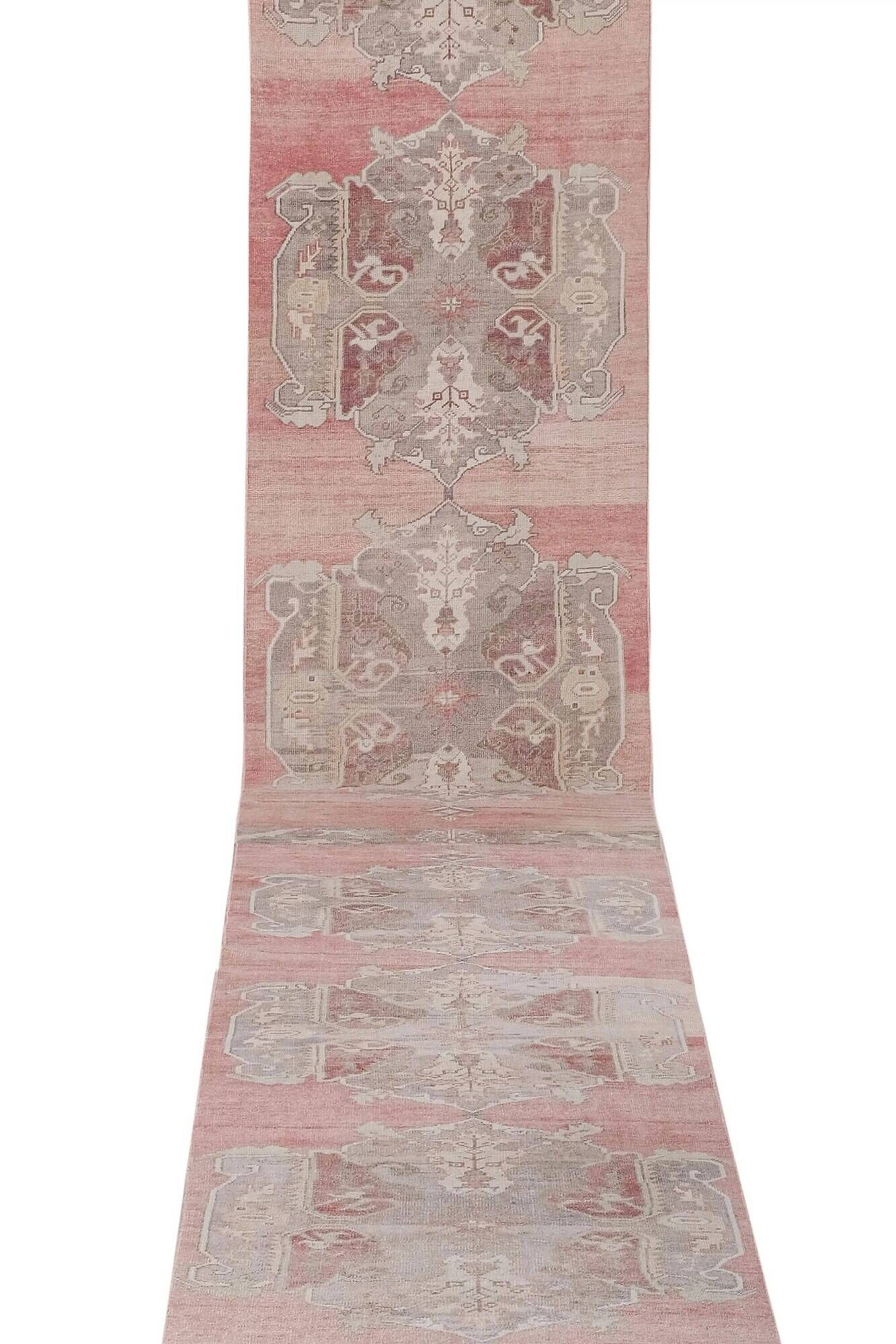 Vintage Turkish hallway rug 100x718 cm