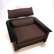 Fauteuil lounge Tecno avec structure en laque piano, 1970