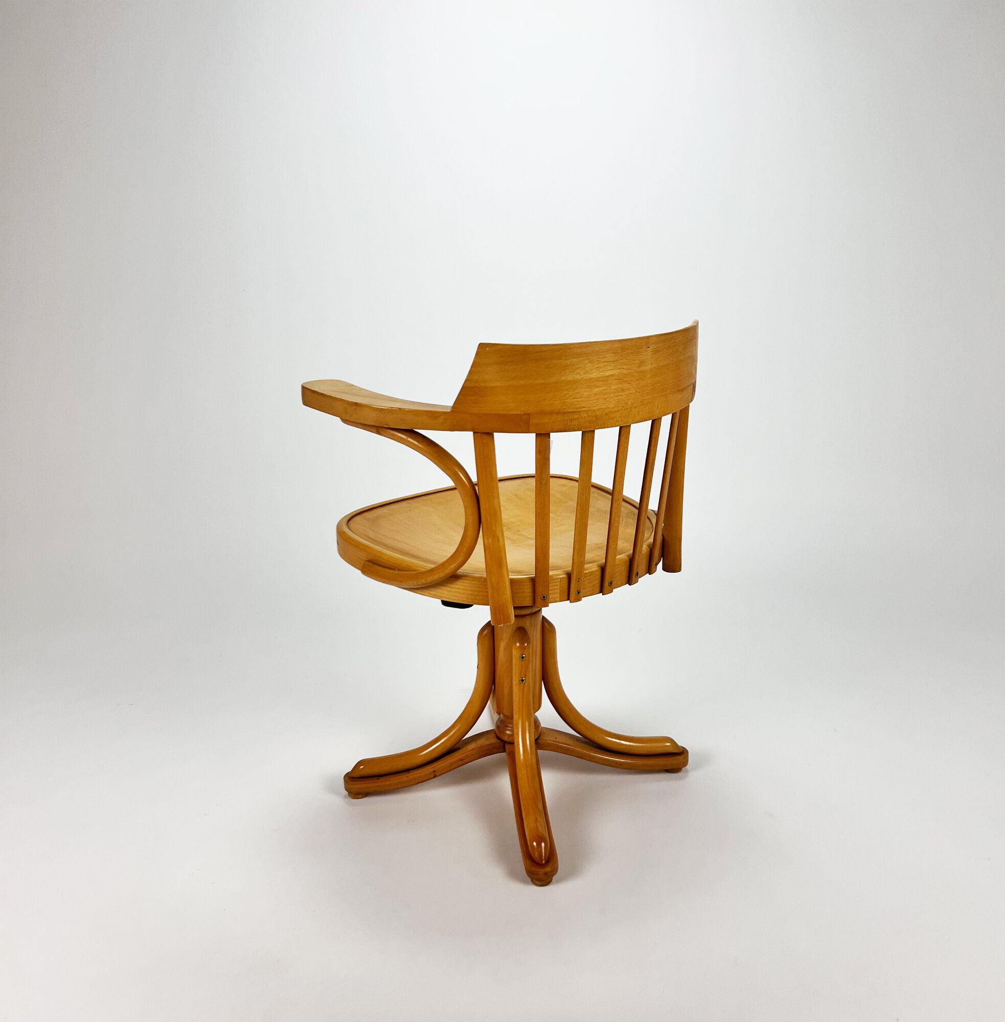 Bentwood desk chair By Zpm radomsko, 1950s