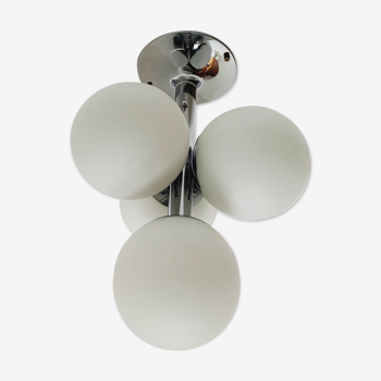 Mid-Century Modern chromed Sputnik lamp by Kaiser Leuchten