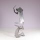 1990s abstract metal sculpture named: mensch mit mensch Guido Hafner German
