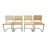 Series of 4 Cesca B32 chairs by Marcel Breuer