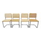 Série de 4 chaises Cesca B32 par Marcel Breuer