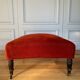 Pouf fabric Napoleon III blackened wood red velvet xix eme