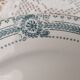 Lot de 11 assiettes plates en Terre de Fer Sarreguemines modèle Carina décor frise bleue
