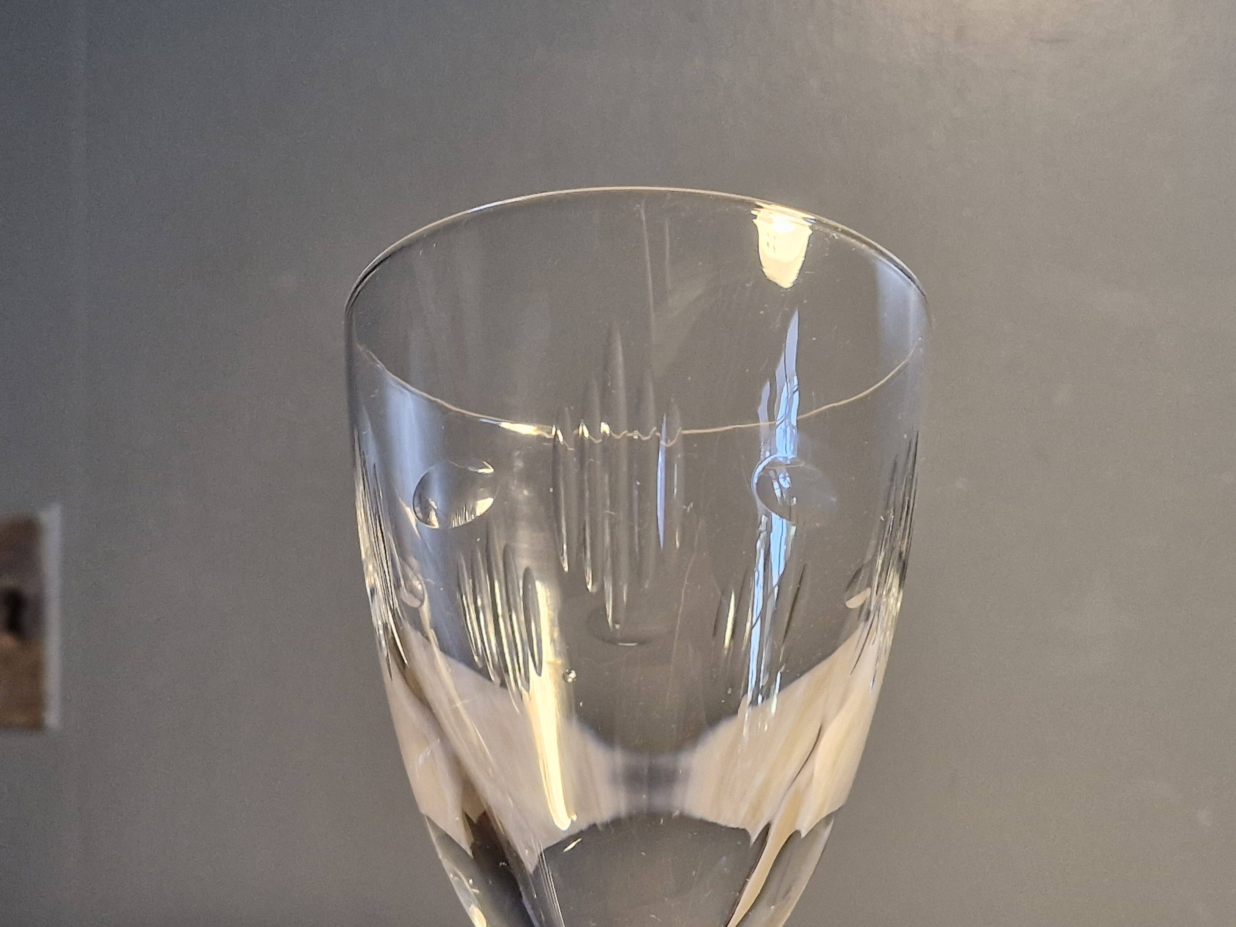 6 water glasses - Small cut decoration - Period 1900