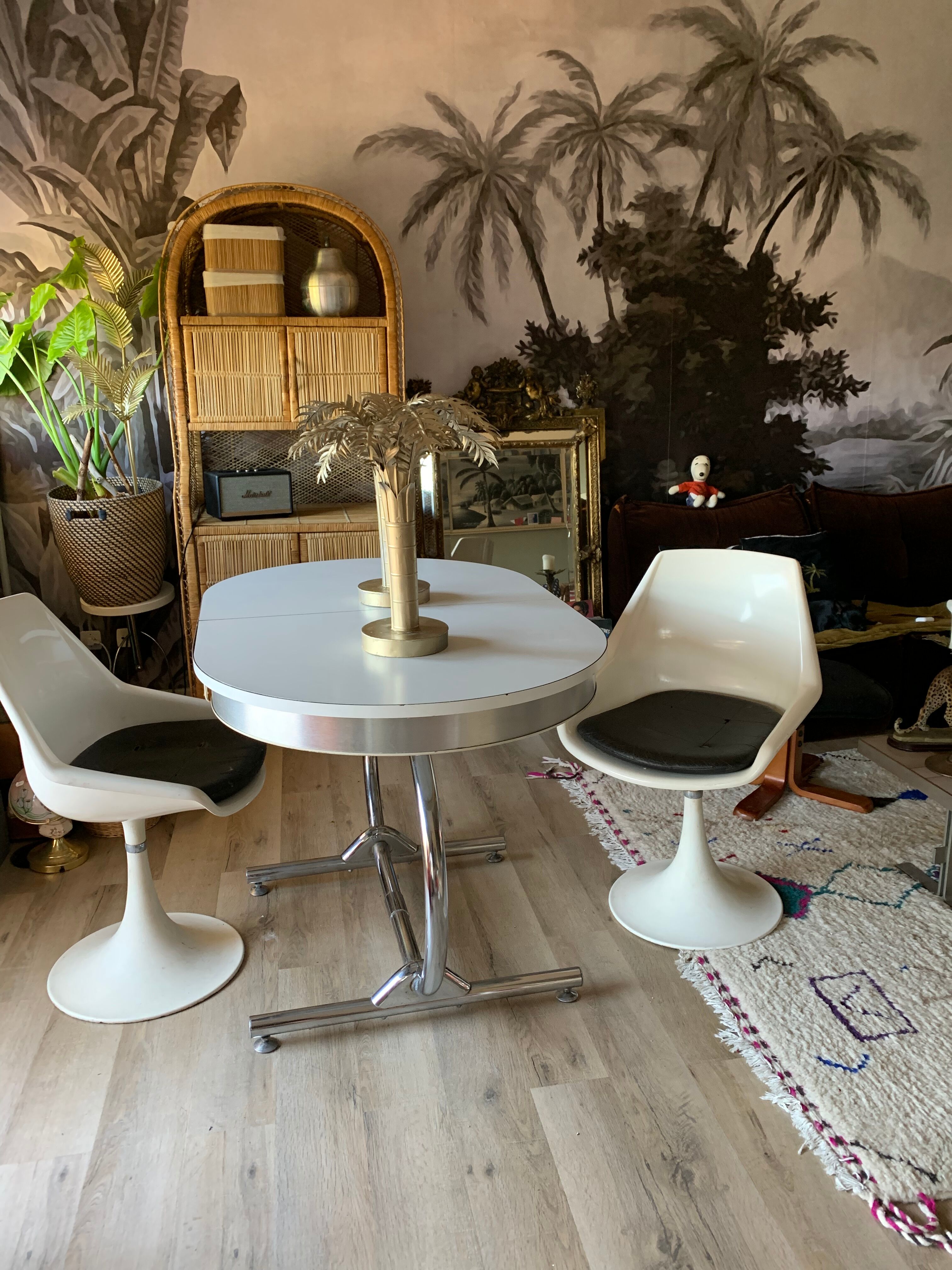 Formica table and chrome