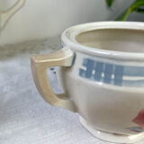 Vintage tea set in Sarreguemines flowered earthenware, "Troyes" model