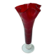 Red glass vase