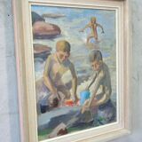 Henry Carlsson, Swedish Modern Composition, 1948, Oil on Canvas, Framed