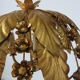 Gold leaf floral ceiling light in gold metal 70