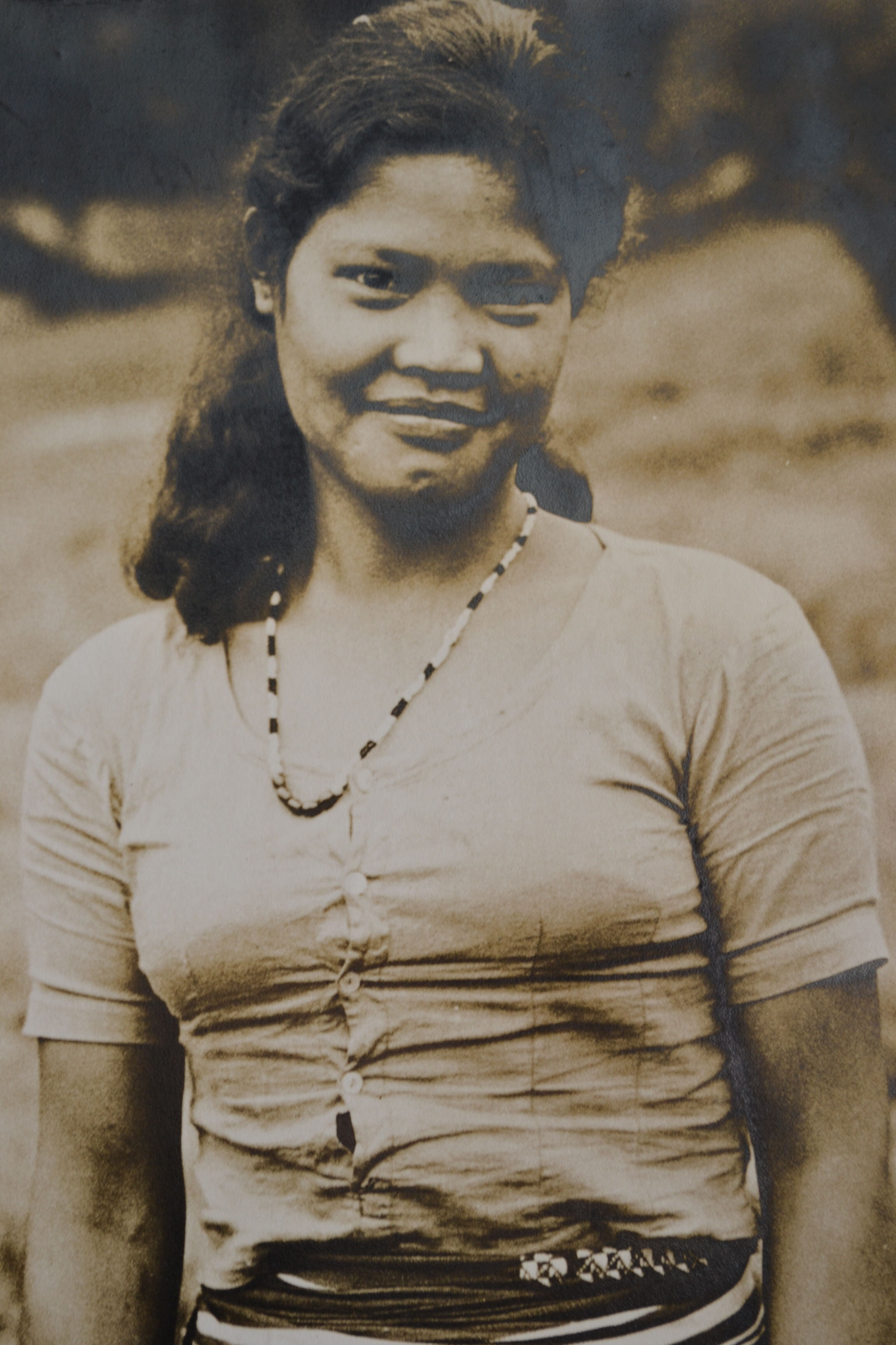 ANONYMOUS SILVER PHOTO SEPIA WOMAN INDONESIA CIRCA 1970