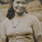 ANONYMOUS SILVER PHOTO SEPIA WOMAN INDONESIA CIRCA 1970