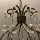 Vintage italian light pendant with murano glass drops