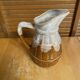 Old pichet revol barrel shape flamed ceramic 1 litre vintage #e