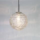 1 of 2 Rare Murano Ball Pendant Light by Doria, Germany, 1970s